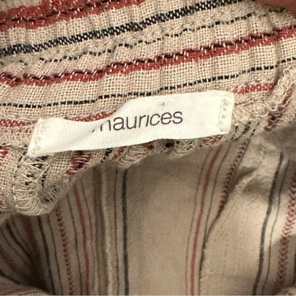 MAURICE’S Cute a fun Linen Blend Bobo Chic‎ Wide Leg Pants Size Medium - Picture 2 of 7